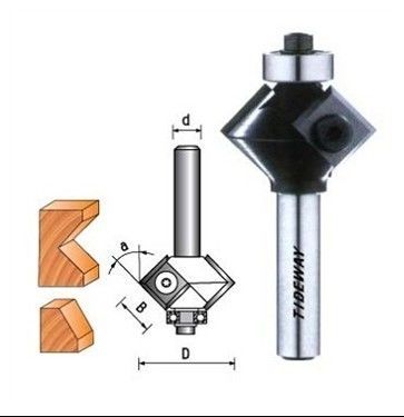 Bevel CNC bity router z odwracalnych noży, z mikro ziarna wskazówek węglika wolframu
